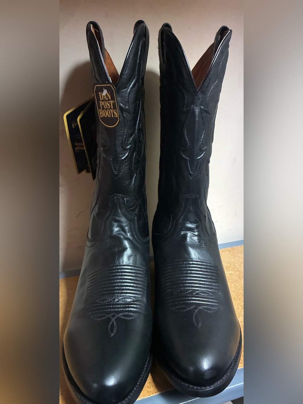 Dan Post Men's Rio Grande Black Western Leather Boots SZ 11D